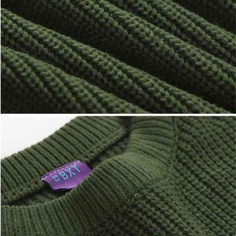 IEFB autumn winter round neck Sweater men's Korean fashion solid color loose basic loose kintwear vintage clothes oversize Y4524 210524