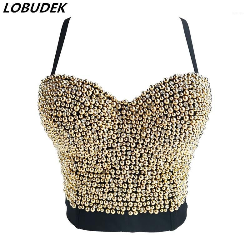 Ladies Pearls Rhinestones Cropped Tops Rave Festival Club Party Bustier Push Up Corset Nightclub DJ Singer Short Bra Bustiers & Corsets, Gold
Ladies Pearls Rhinestones Cropped Tops Rave Festival Club Party Bustier Push Up Corset Nightclub DJ Singer Short Bra Bustiers & Corsets, Gold