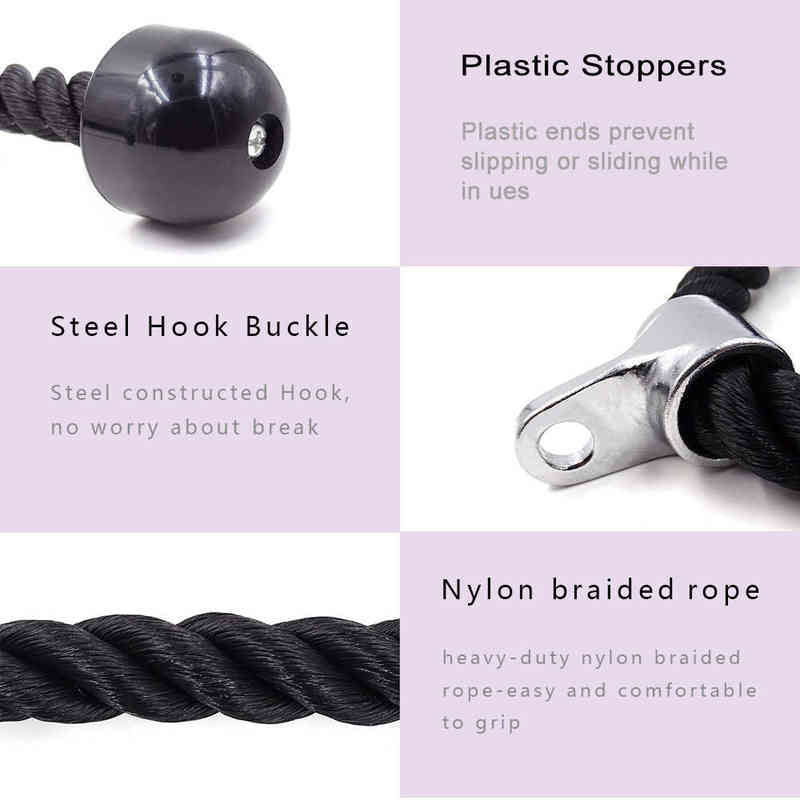 Gym Triceps Rope Pull Down Cable Tricep Pulldown Workout Shoulder Biceps Exercise Home Fitness Strength Training Equipment 220111