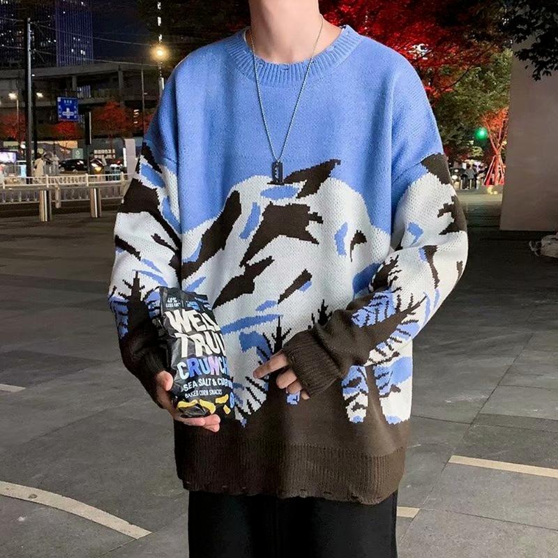 Men's Sweaters Harajuku Sweater Men Autumn Casual Clothes Mountain Pattern Long Sleeve Shirts Knitted Pullover Jumpers Brand, White;black
Men's Sweaters Harajuku Sweater Men Autumn Casual Clothes Mountain Pattern Long Sleeve Shirts Knitted Pullover Jumpers Brand, White;black