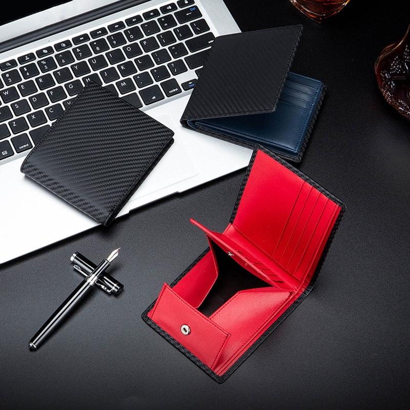 Wallets Men Carbon Fiber Short Wallet ID Holder Vintage PU Leather Bifold Pocket Change Coin Business Purse, Red;black
Wallets Men Carbon Fiber Short Wallet ID Holder Vintage PU Leather Bifold Pocket Change Coin Business Purse, Red;black