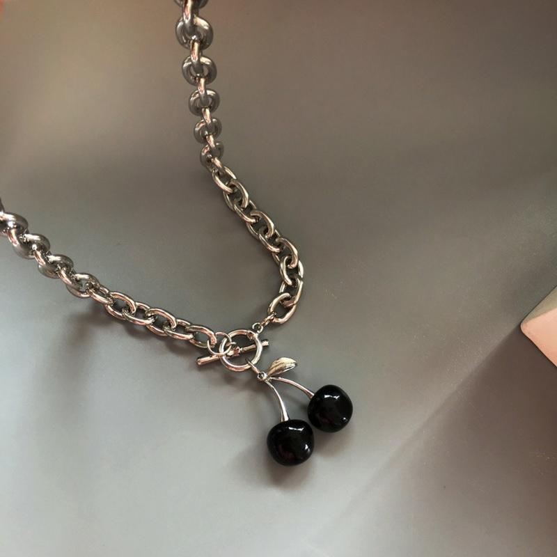 Pendant Necklaces Black Cherry Necklace For Women 2021 Aesthetic Fashion Stainless Steel Jewelry Choker Collar Harajuku Accessories Sale
Pendant Necklaces Black Cherry Necklace For Women 2021 Aesthetic Fashion Stainless Steel Jewelry Choker Collar Harajuku Accessories Sale