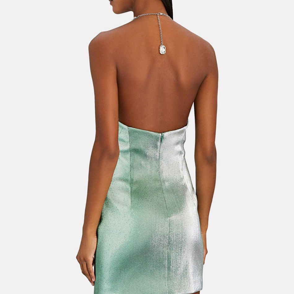 High Quality Sexy Black Dress Summer Women Water Diamond Strap Sleeveless Mini Skinny Party Woman 210525