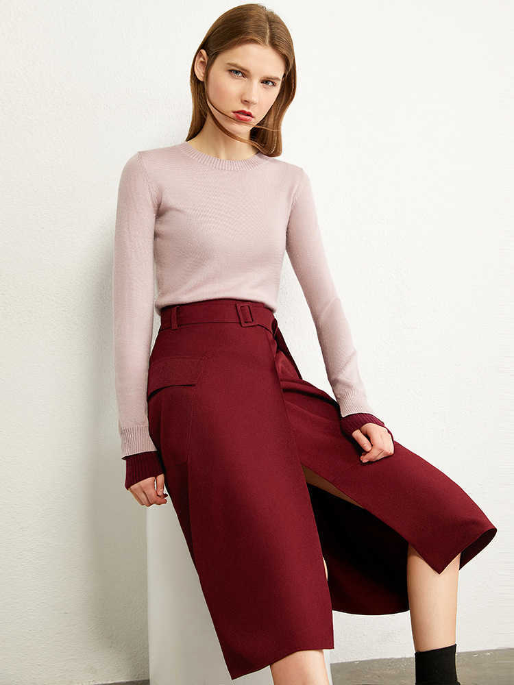 Minimalism Autumn Fashion Aline Women Skirt Solid High Waist Pocket Loose Female 12030307 210527