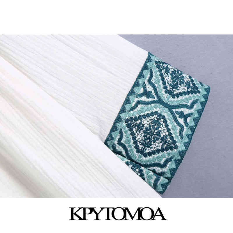 Women Chic Fashion Patchwork Embroidery Mini Dress V Neck Long Sleeve Female Dresses Vestidos Mujer 210420