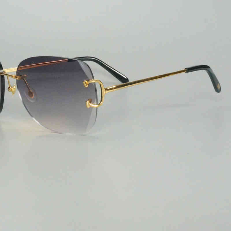 Rimless Sun Glasses French Luxury Lentes De Sol Sunglass Men Fashion Shades Men's Glasses Frame Decroation Sunglasses Ladies
Rimless Sun Glasses French Luxury Lentes De Sol Sunglass Men Fashion Shades Men's Glasses Frame Decroation Sunglasses Ladies