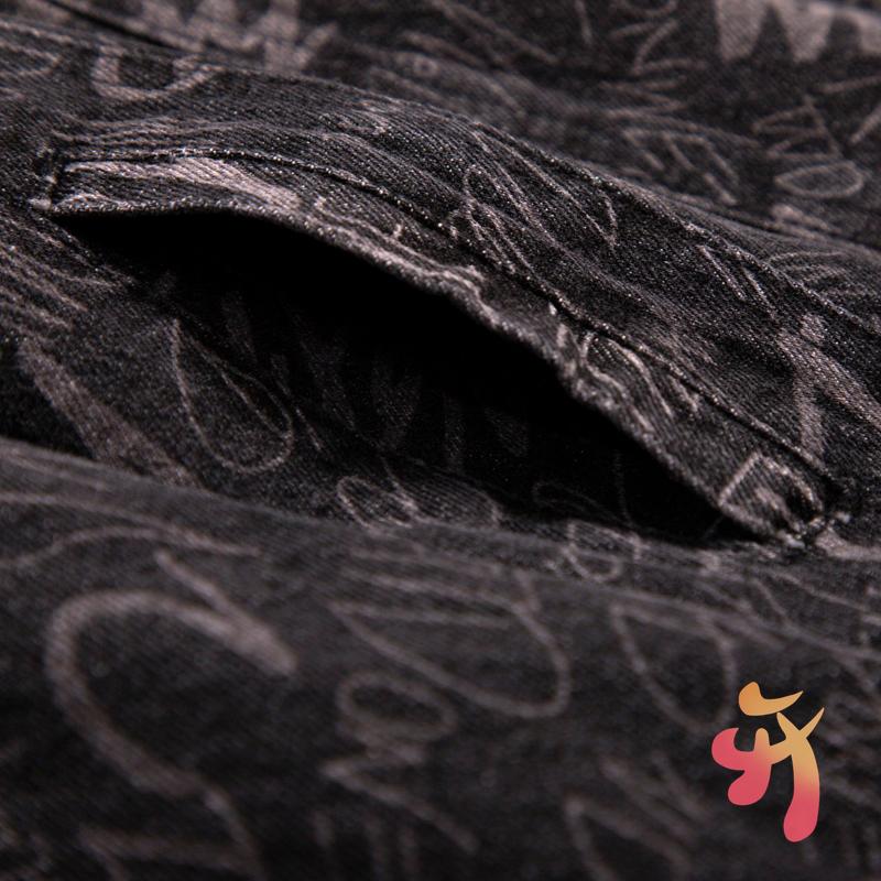 We11done Jacket Retro Distressed Full Graffiti Signed Denim High Quality Cotton Tops Men Women Oversized Welldone Casual Jackets Men's