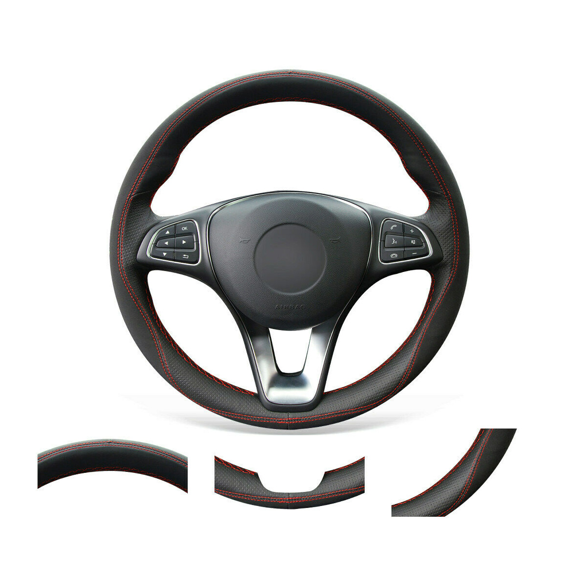 DIY Custom Hand Stitched Soft Black Suede Steering Wheel Cover For Benz W205 C117 C218 W213
DIY Custom Hand Stitched Soft Black Suede Steering Wheel Cover For Benz W205 C117 C218 W213