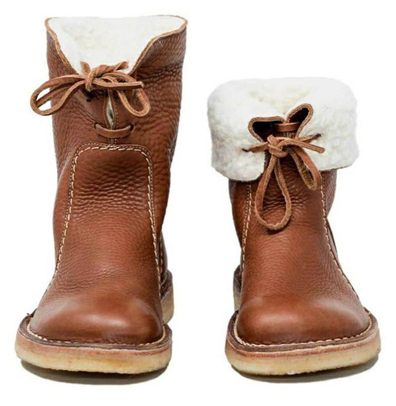 Boots 2021 Women Snow For Woman Winter Fur Plush Lace Up Female Flat Big Size Footwear Warm PU Leather Women's Shoes, Black
Boots 2021 Women Snow For Woman Winter Fur Plush Lace Up Female Flat Big Size Footwear Warm PU Leather Women's Shoes, Black