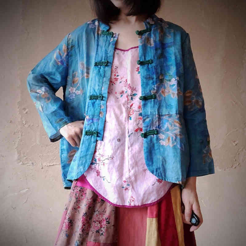 Johnatur Autumn Print Flower Ramie Coats Vintage Full Sleeve O-Neck Chinese Style Loose Women Cardigan Linen Coats 210521, Blue
Johnatur Autumn Print Flower Ramie Coats Vintage Full Sleeve O-Neck Chinese Style Loose Women Cardigan Linen Coats 210521, Blue