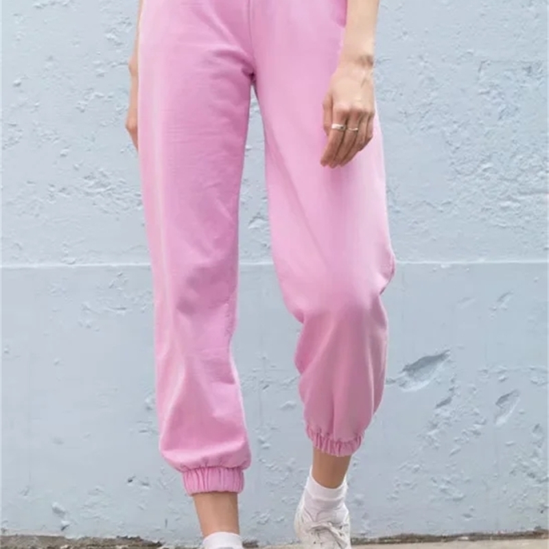 High waist sweatpants women streetwear joggers womens clothing korean green vintage black panties pink goth 210521