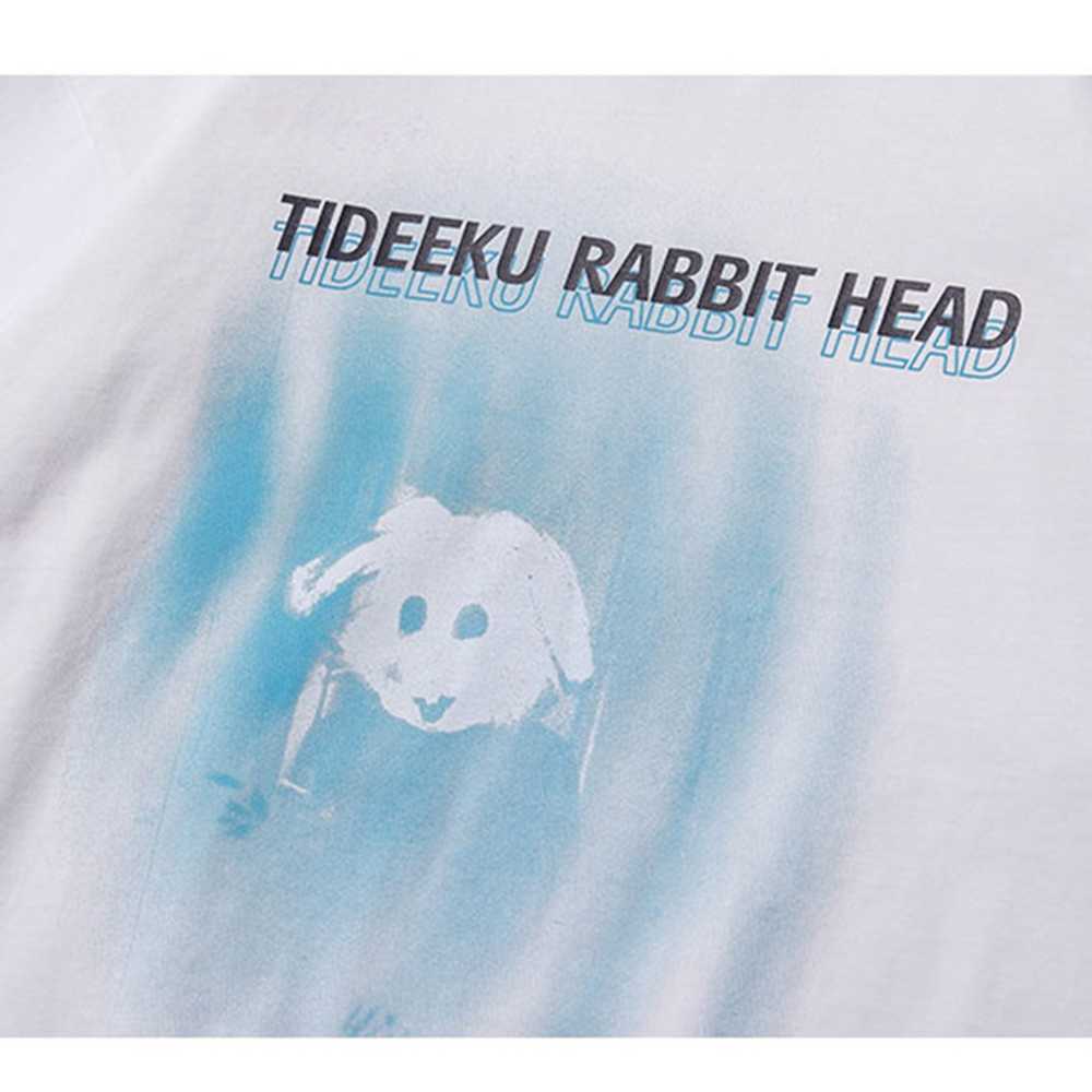 Men's T-shirt Freak Rabbit Head Summer Short Sleeve Printed Tee Hip Hop Oversized Cotton Casual Harajuku Streetwear Tshirts 210601