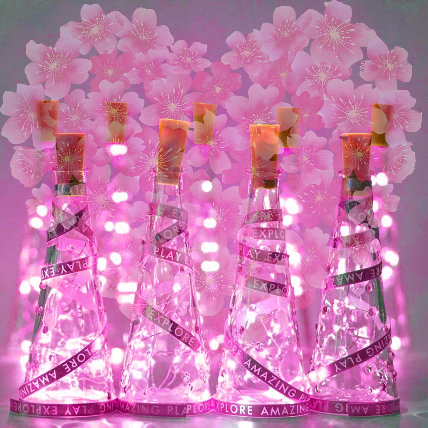 100 Pack 6.6ft Wine Bottle Lights 10 15 20 LEDs 3.3ft for Christmas Valentine Waterproof LED Cork Shape Silver Wire Fairy Lights for Jar Par
100 Pack 6.6ft Wine Bottle Lights 10 15 20 LEDs 3.3ft for Christmas Valentine Waterproof LED Cork Shape Silver Wire Fairy Lights for Jar Par
