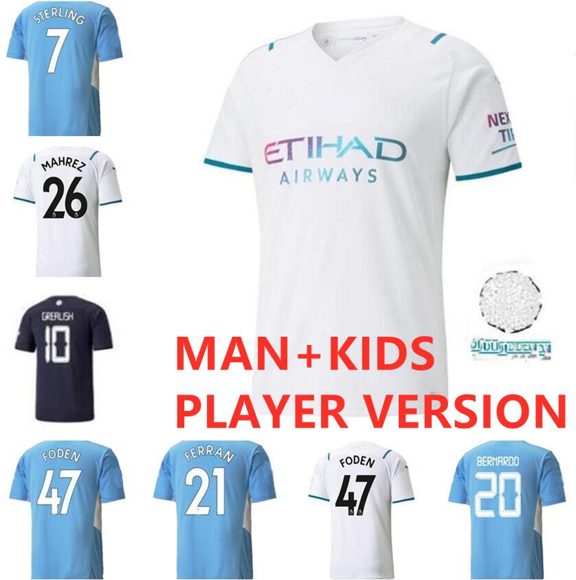 

21 22 city soccer jerseys 2021 2022 man STERLING football shirt manchester KUN AGUERO DE BRUYNE BERNARDO MAHREZ RODRIGO FODEN FERRAN Gundogan home men + kids kits RUBEN, Purple