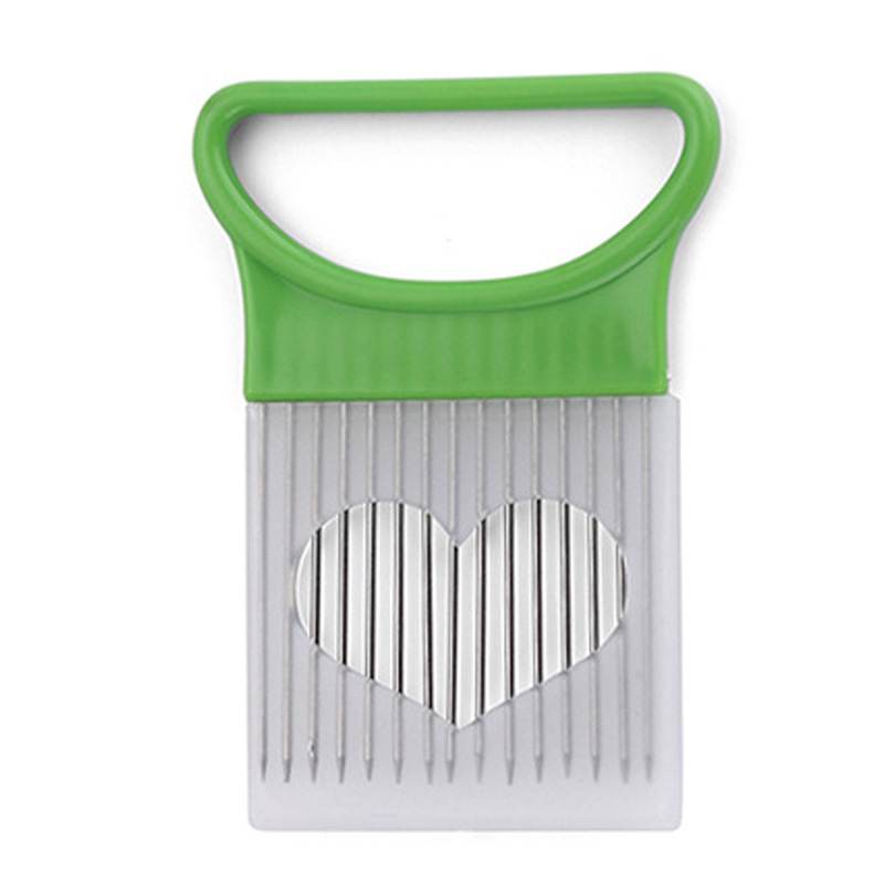 1PC Stainless Steel Onion Fork Onion Needle Vegetables Fruit Slicer Tomato Cutter Cutting Safe Aid Holder Kitchen Gadgets