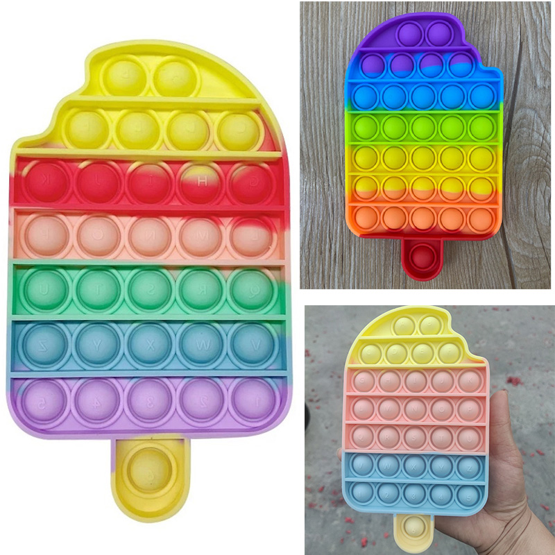 2021 party favor Desktop Fun Ice Cream Shaped Push Bubble POP It Silicone Toys Children Adult Stress Reliever Fidget Squeeze Board Game rainbow
2021 party favor Desktop Fun Ice Cream Shaped Push Bubble POP It Silicone Toys Children Adult Stress Reliever Fidget Squeeze Board Game rainbow