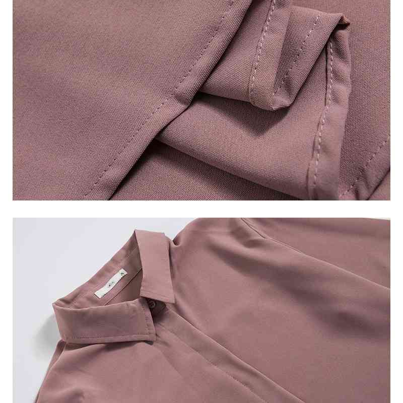 Autumn Chiffon Blouse Plus Size Loose Long Sleeve Shirts Women Solid Shirt Lady Simple Style Tops Clothes Blusas 10489 210518