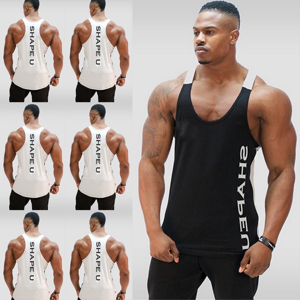 bodybuilding fitness singlets muscle vest for men tee basketball jersey solid gym stringer loose tank, White;black
bodybuilding fitness singlets muscle vest for men tee basketball jersey solid gym stringer loose tank, White;black