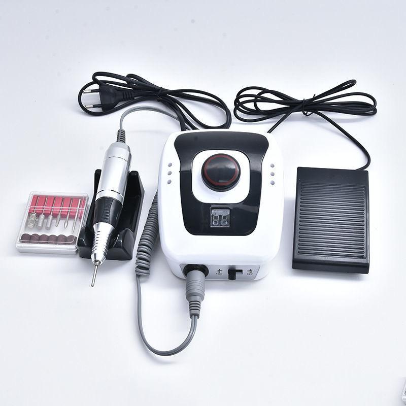 Nail Drill & Accessories 35000 RPM 65W Electric Polishing Equipment For Manicure Pedicure File Professional Machine Kit Tools