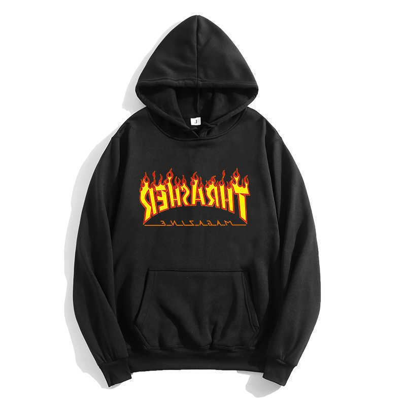 2021 MAN Women's Hooded Thrasher Flame Print New Women's Sweatshirt Multiple Colors Y08021, Black
2021 MAN Women's Hooded Thrasher Flame Print New Women's Sweatshirt Multiple Colors Y08021, Black