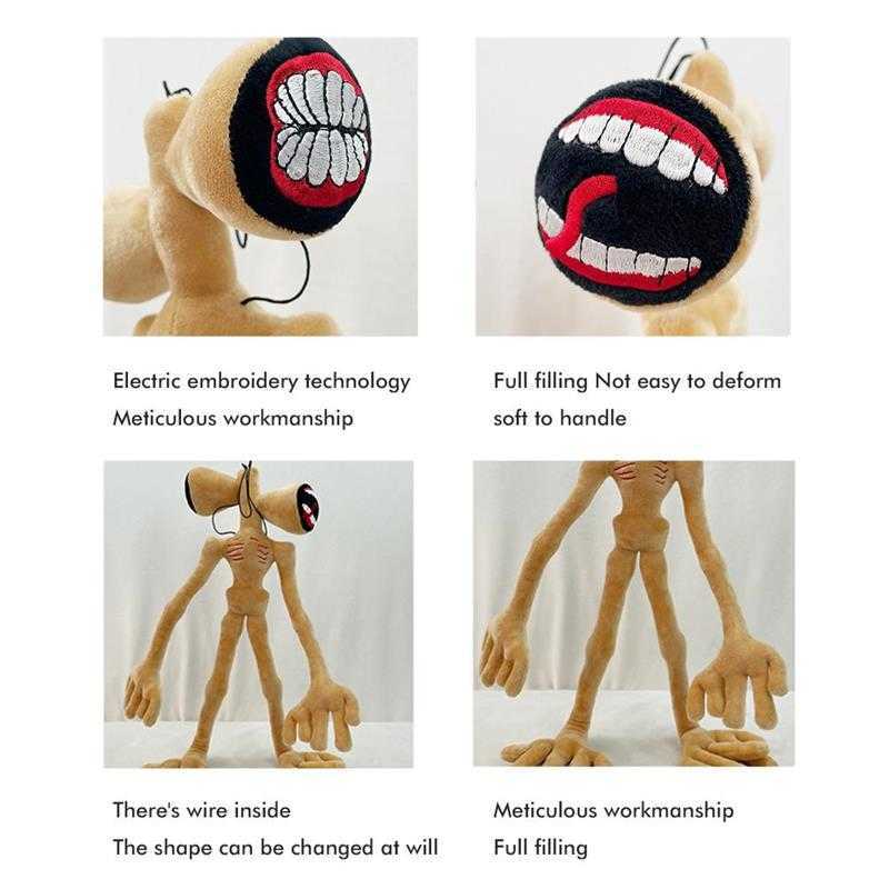 Anime Siren Head Plush Doll Toys Scary Sirenhead Cat Soft Cartoon Stuffed Horror Toys For Children Birthday Gift 210724