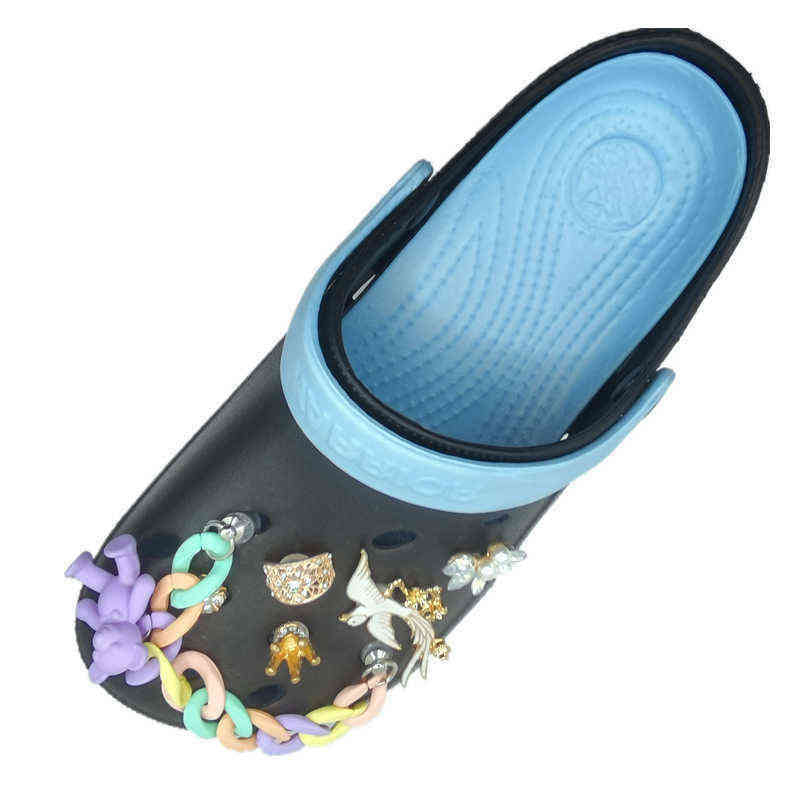 Shoes Accessories Cadena Diseador Para Croc Jeans Accesorios Coracin Zapatos Zueco Hebilla Colgante Regalo Nia 1 Ud 220301