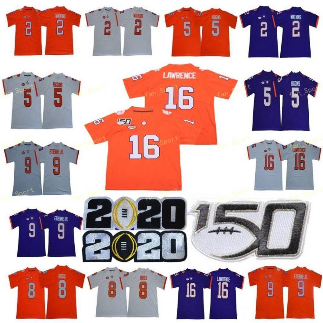 Cheap 2020 Clemson Tigers 5 Tee Higgins 8 Justyn Ross 3 Xavier Thomas 150th 16 Trevor Lawrence 4 Deshaun Watson Purple White Orange Jersey, Black
Cheap 2020 Clemson Tigers 5 Tee Higgins 8 Justyn Ross 3 Xavier Thomas 150th 16 Trevor Lawrence 4 Deshaun Watson Purple White Orange Jersey, Black