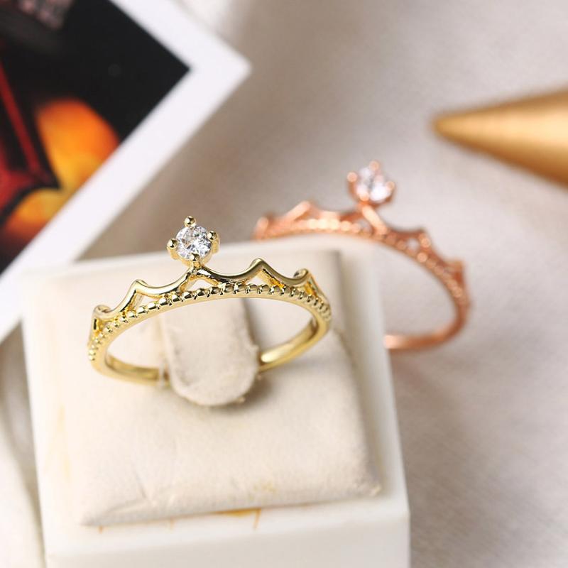 Princess Crown Rings For Women Rose Gold Color Trendy Finger Ring Daily Party Accession Girls Fashion Jewelry R020 Cluster
Princess Crown Rings For Women Rose Gold Color Trendy Finger Ring Daily Party Accession Girls Fashion Jewelry R020 Cluster