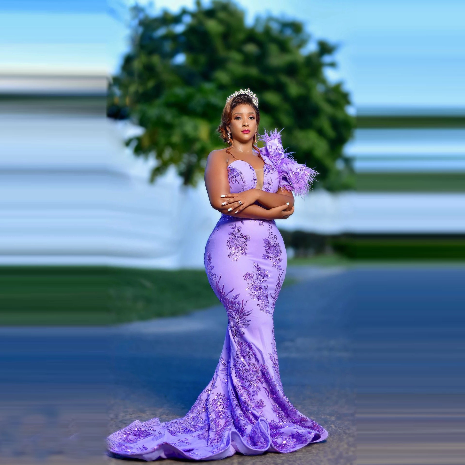 Charming Purple Plus Size Prom Dresses One Shoulder Sequins Lace With Train Feathers Long Women Aso Ebi Evening Gowns
Charming Purple Plus Size Prom Dresses One Shoulder Sequins Lace With Train Feathers Long Women Aso Ebi Evening Gowns