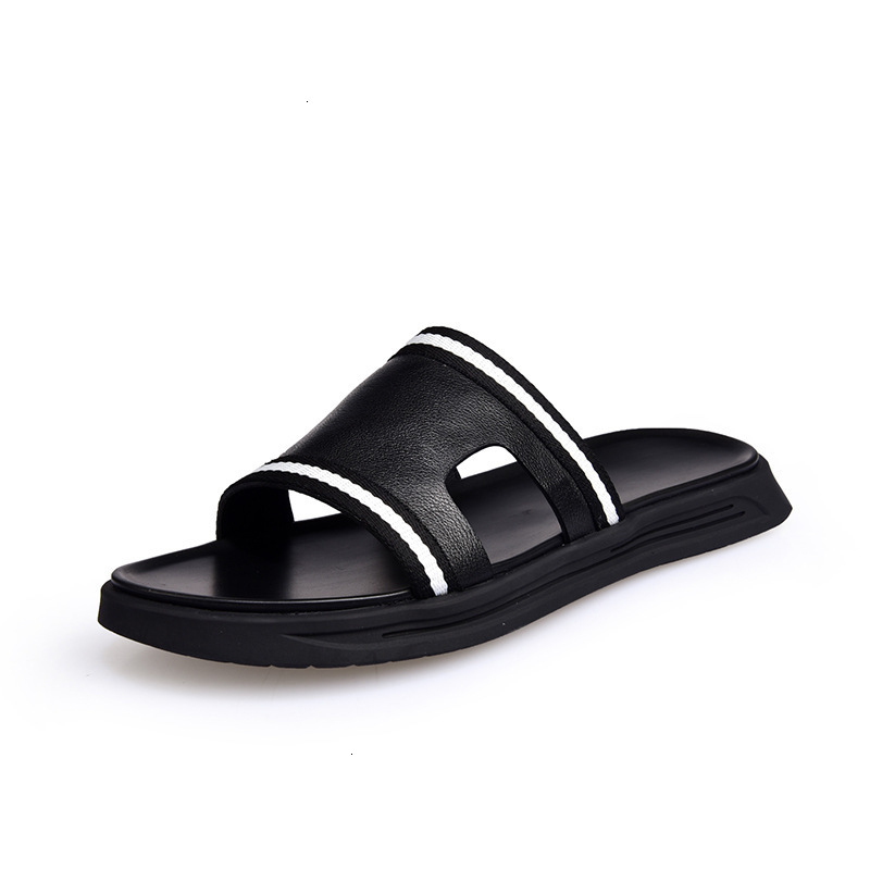 Leather slippers men's summer Slippers top leather Korean one line slipper with thick bottom and anti slip indoor outdoor sals soft 9H9P, 1# shoe box
Leather slippers men's summer Slippers top leather Korean one line slipper with thick bottom and anti slip indoor outdoor sals soft 9H9P, 1# shoe box