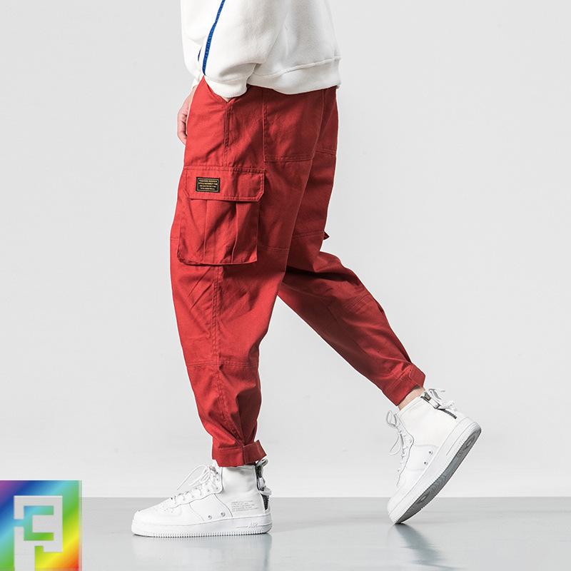 Prowow 2021 Spring Autumn Men's Hip-hop Overalls Japanese Loose Large Size Casual Pants Harem Trousers