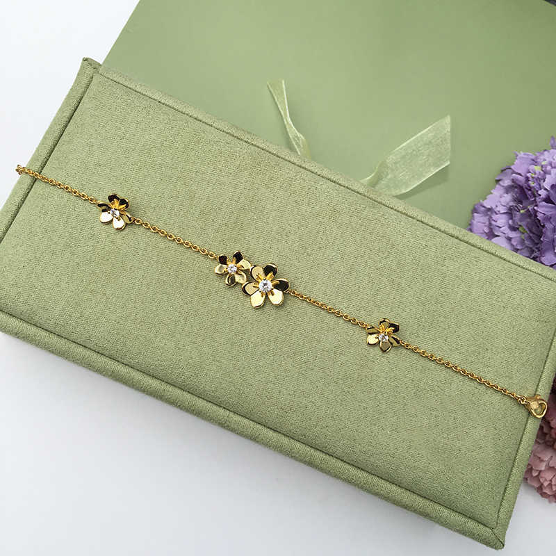 Brand Pure 925 Sterling Silver Clover Bracelet Womens Lucky Charm Jewelry Z250910
