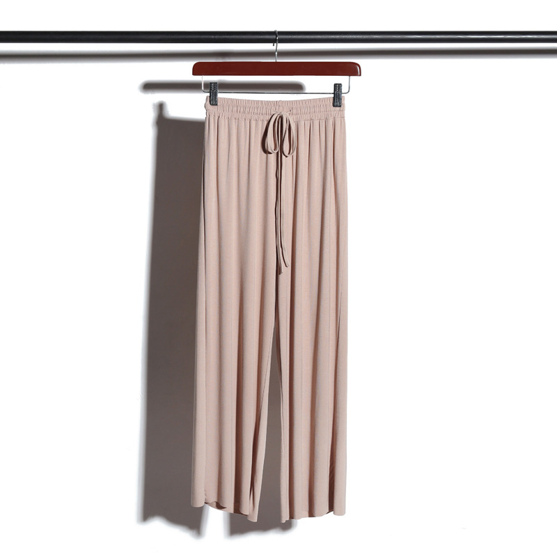 High Waisted Wide Leg Pants for Women Spring Loose Casual Harem Elastic Waist Ankle Length Straight Female 210428