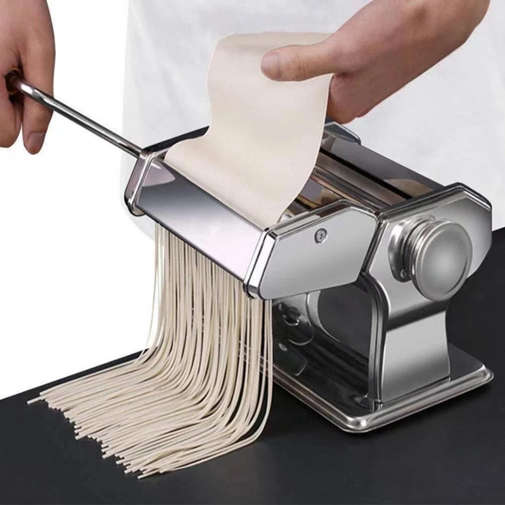 Mini Professional Pasta Maker Machine Hand Crank Bake Roller Spaghetti Noddle Maker Pasta Cutter For Kitchen Aid Mixer