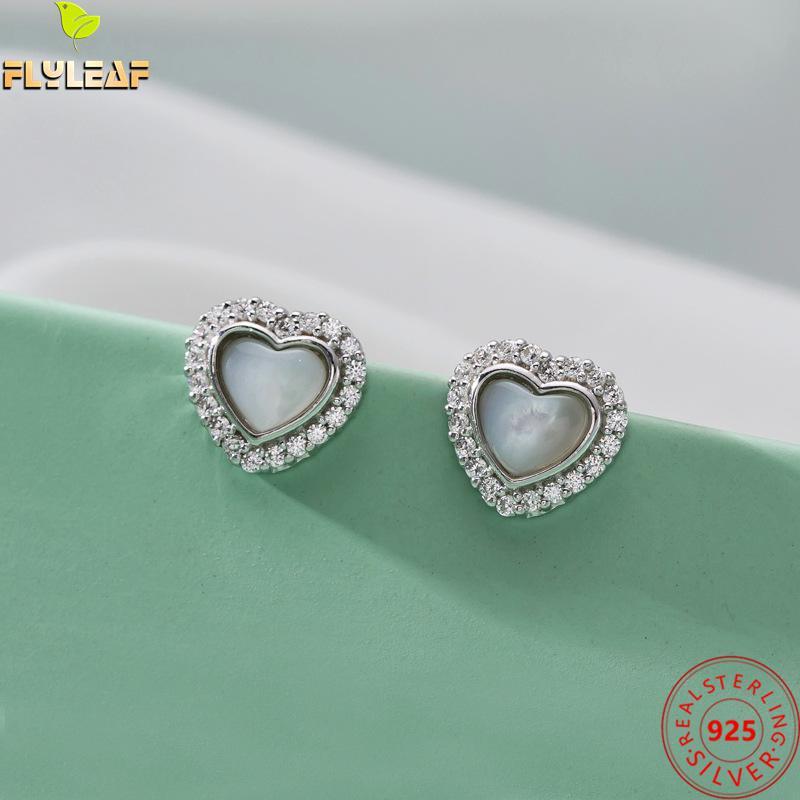 Stud 100% 925 Sterling Silver Earrings For Women Natural Shell Heart Shape Gold Fine Jewelry Femme Earings Fashion, Golden;silver
Stud 100% 925 Sterling Silver Earrings For Women Natural Shell Heart Shape Gold Fine Jewelry Femme Earings Fashion, Golden;silver