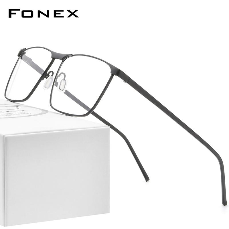 Fashion Sunglasses Frames FONEX Pure Titanium Eyeglasses 2021 Prescription Oversize Big Square Glasses Men Myopia Optical Frame Eyewear 8526
Fashion Sunglasses Frames FONEX Pure Titanium Eyeglasses 2021 Prescription Oversize Big Square Glasses Men Myopia Optical Frame Eyewear 8526