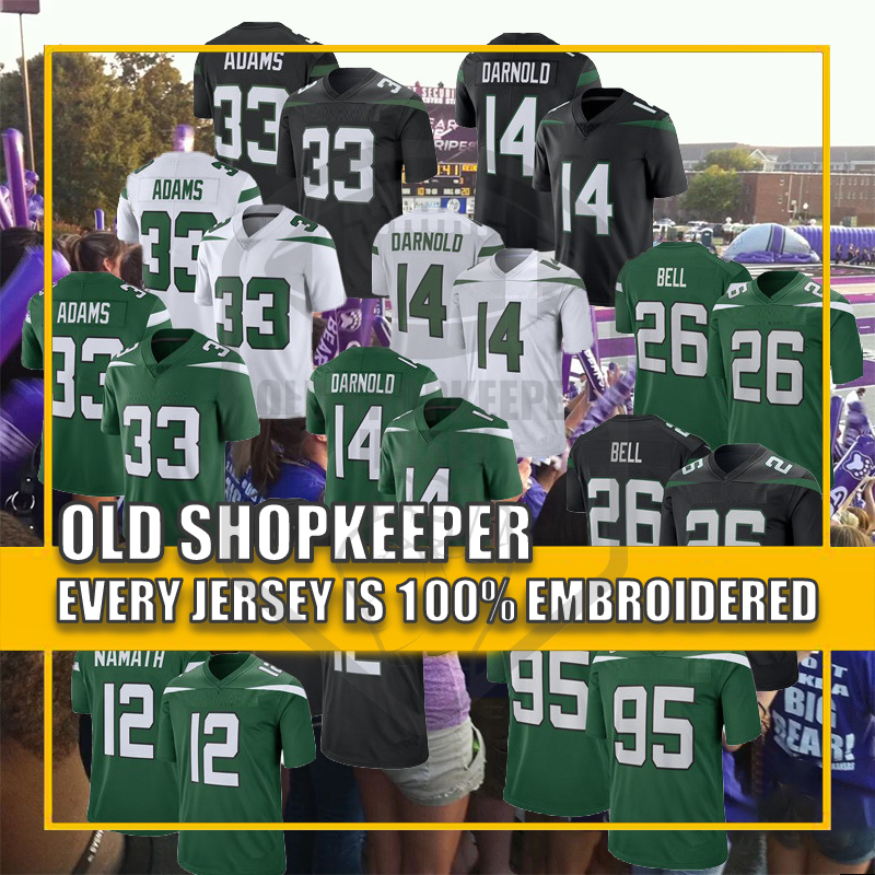Football Jersey 33 Jamal Adams 2021 Men's 14 Sam Darnold 26 Le'Veon Bell 2 Zach Wilson 8 Elijah Moore 28 Curtis Martin 99 Steve McLendon 12 Joe Namath 77 James Carpenter, Men's jersey
Football Jersey 33 Jamal Adams 2021 Men's 14 Sam Darnold 26 Le'Veon Bell 2 Zach Wilson 8 Elijah Moore 28 Curtis Martin 99 Steve McLendon 12 Joe Namath 77 James Carpenter, Men's jersey