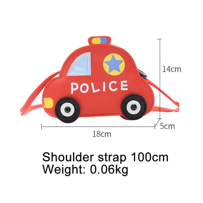 Cartoon Car Style Messenger Bag PU Leather Children Mini Wallet Children's Coin Purse Kids Accessory Bag Waist Packs With Zipper 211025