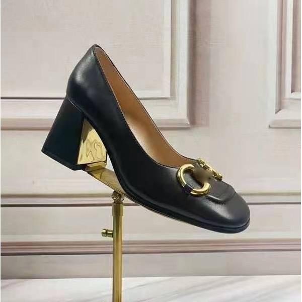 Designer lazy high heels fashion dress shoes Square head one pedal metal horse-shaped buckle leather comfortable professional women's shoe, Black
Designer lazy high heels fashion dress shoes Square head one pedal metal horse-shaped buckle leather comfortable professional women's shoe, Black