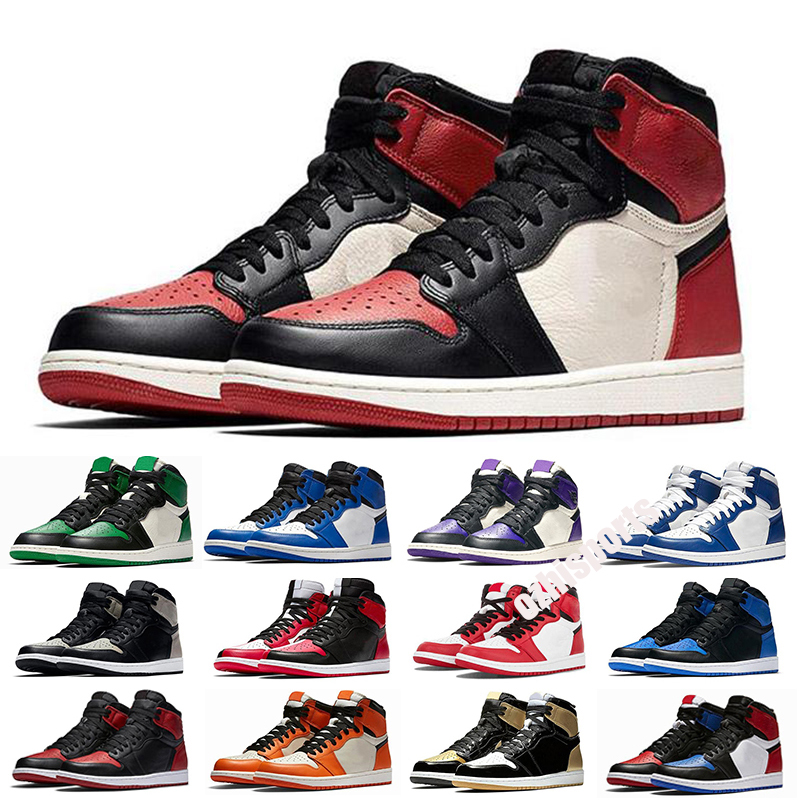 Pine Green Black 1s Basket ball shoes Jump 1 Bloodline Men Designer Sneakers Fearless Obsidian UNC Patent gold toe top Trainers, Without box
Pine Green Black 1s Basket ball shoes Jump 1 Bloodline Men Designer Sneakers Fearless Obsidian UNC Patent gold toe top Trainers, Without box
