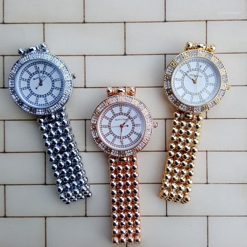 Wristwatches 2021 SFNY Unique Gold Bracelet Women Dress Watches,Full Rhinestone Big Round Dial Top Quality Quartz Watch
Wristwatches 2021 SFNY Unique Gold Bracelet Women Dress Watches,Full Rhinestone Big Round Dial Top Quality Quartz Watch
