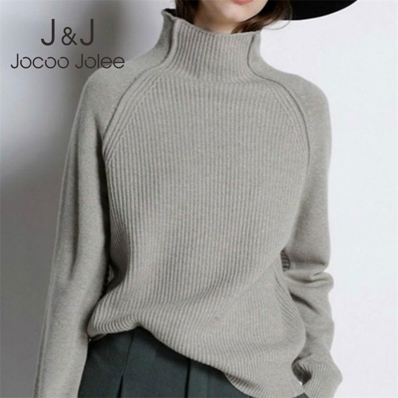 Jocoo Jolee Women Turtleneck Thick Warm Pullover Autumn Winter Cashmere Sweater Elegant Solid Loose Knitted Wool Jumpers 210518, Black
Jocoo Jolee Women Turtleneck Thick Warm Pullover Autumn Winter Cashmere Sweater Elegant Solid Loose Knitted Wool Jumpers 210518, Black