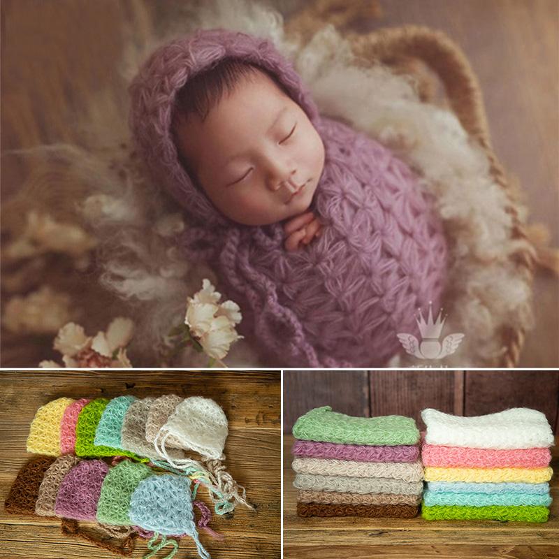 Colors Born Pography Props Mohair Po Wrap Cloth Blanket Mat Fotografie Backdrops For Infant Accessoire Pographie Caps & Hats