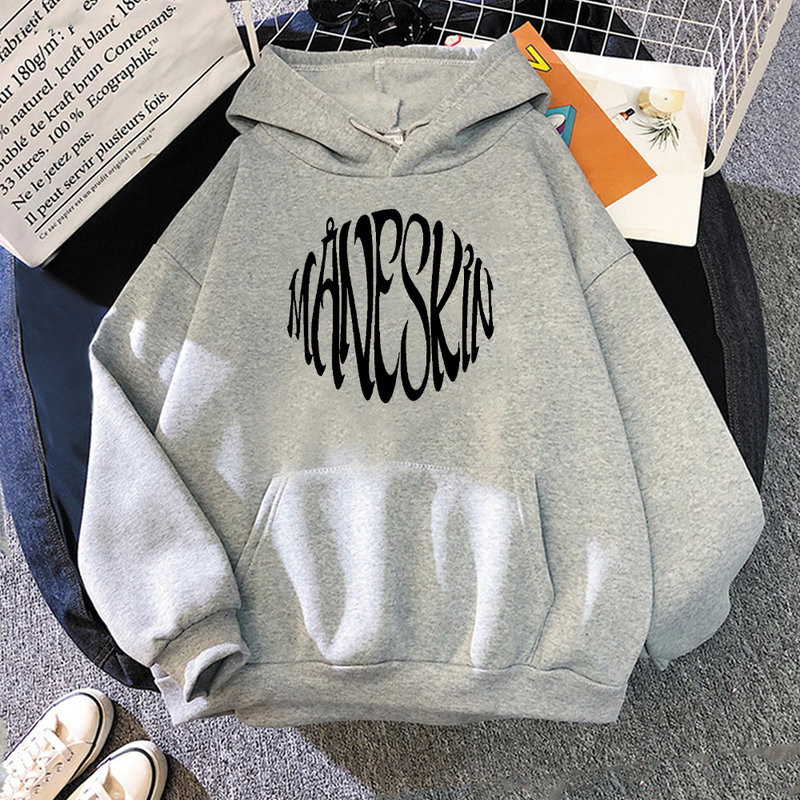 Maneskin Hoodie New Fashion Women Oversized Loose O-Neck Casual Sweatshirts Hoodies Harajuku Fleece Pullovers Hoody 11 Colors 220311
