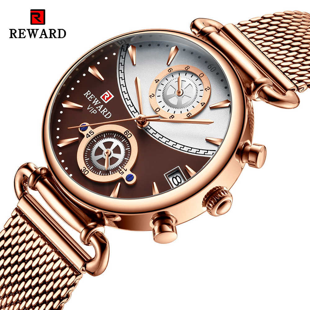 REWARD Women Watches Fashion Rose Gold Female Clock Business Quartz Ladies Stainless Steel Waterproof Wrist Relogio 210616, Silver
REWARD Women Watches Fashion Rose Gold Female Clock Business Quartz Ladies Stainless Steel Waterproof Wrist Relogio 210616, Silver