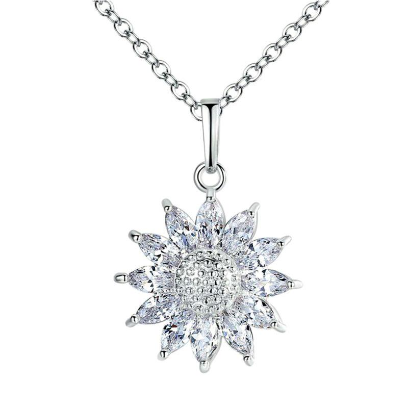 Chains Temperament Zircon Necklace Micro-inlaid Neck Jewelry Chain Clavicle Hanging Trendy Sunflower Necklaces & Pendants
Chains Temperament Zircon Necklace Micro-inlaid Neck Jewelry Chain Clavicle Hanging Trendy Sunflower Necklaces & Pendants