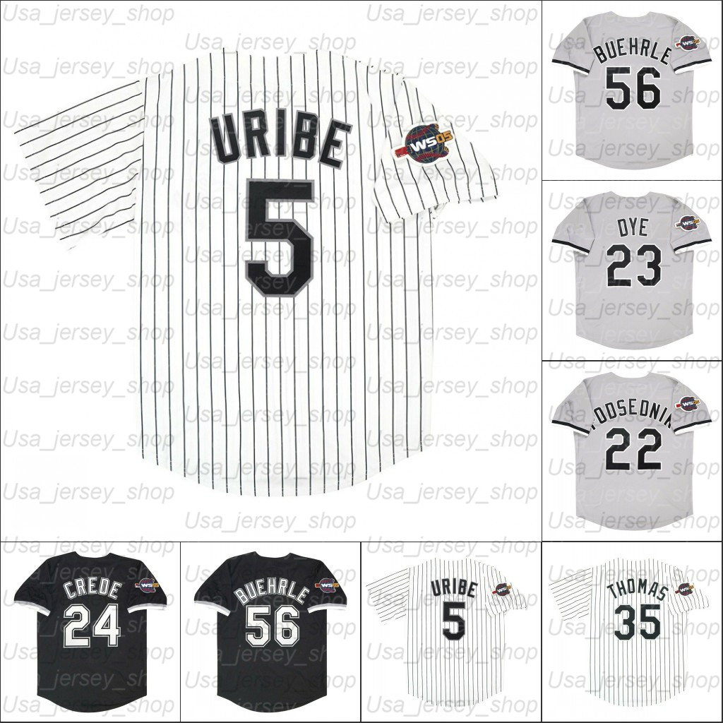 Retro Baseball 2005 Home Jersey 5 Juan Uribe 14 Paul Konerko 24 Joe Crede 35 Frank Thomas 56 Buehrle, Women/white
Retro Baseball 2005 Home Jersey 5 Juan Uribe 14 Paul Konerko 24 Joe Crede 35 Frank Thomas 56 Buehrle, Women/white