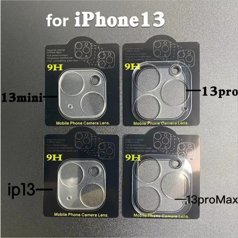 Camera Lens Tempered Glass Screen Protector For iPhone 15 14 13 Pro Max 12 13 Mini Full Cover Protective Film With Black Circle