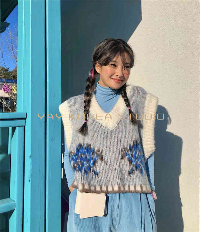 Loose Sleeveless Sweater Spring Autumn Women Vest Sweaters Knitting Vest Joker Knitted Vest Wool Oversize Girls Pullover 210515