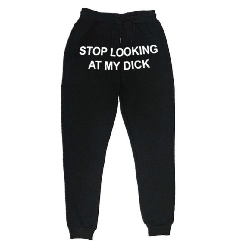 Autumn Winter Fleece SweatpantS Men Women Joggers Stop Looking At My Dick Sweatpants Hip Hop Print Trousers Streetwear C0401
Autumn Winter Fleece SweatpantS Men Women Joggers Stop Looking At My Dick Sweatpants Hip Hop Print Trousers Streetwear C0401